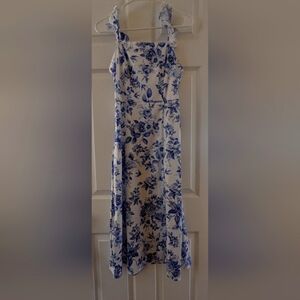 Floral Blue and White Women's Dress